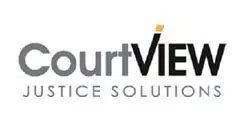 The logo of CourtView Justice Solutions