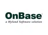 The logo of OnBase is shown in the image