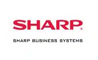 The logo of Sharp is shown in the image